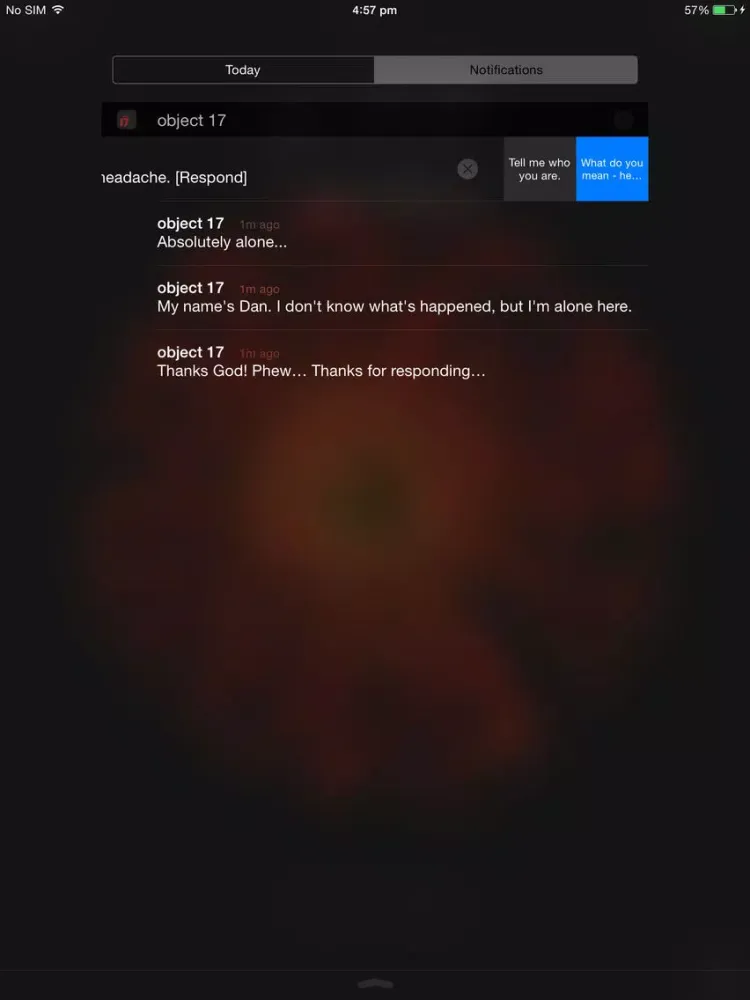 Tangkapan layar Object 17 iPad 