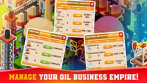 Oil Tycoon idle tap miner game应用截图