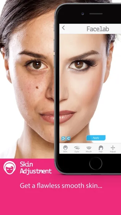 FaceLab - perfect makeover cosmetic retouch & free selfie makeup app स्क्रीनशॉट