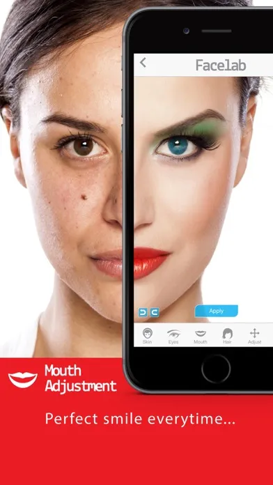 FaceLab - perfect makeover cosmetic retouch & free selfie makeup app स्क्रीनशॉट