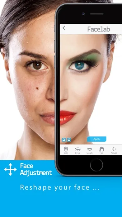 FaceLab - perfect makeover cosmetic retouch & free selfie makeup app स्क्रीनशॉट