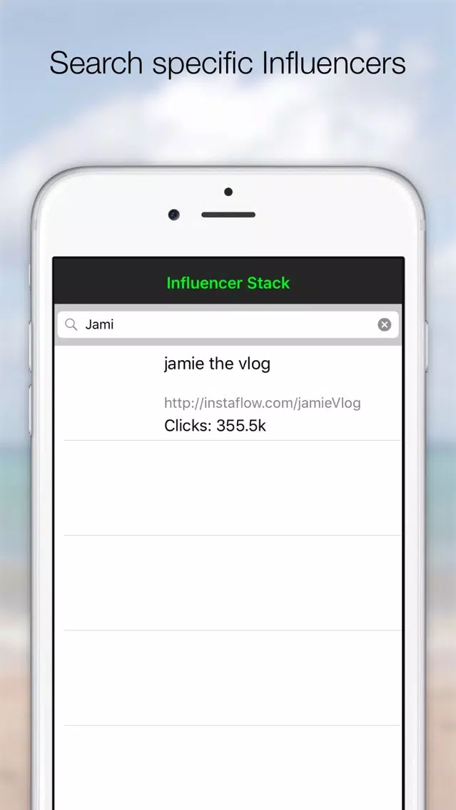 Tangkapan skrin Influencer Stack