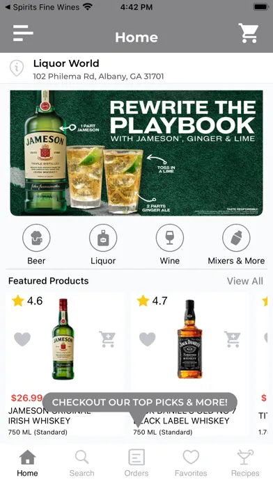 Tangkapan skrin Liquor World Albany GA