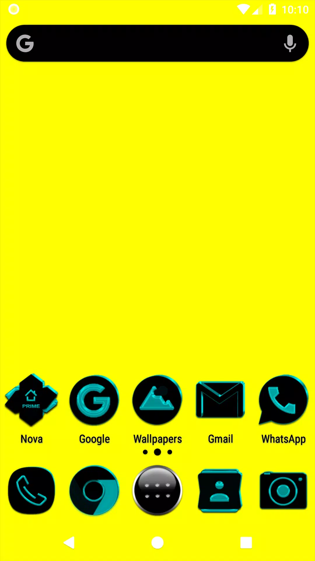 Black and Cyan Icon Pack Screenshots