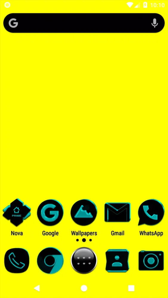 Black and Cyan Icon Pack Screenshots