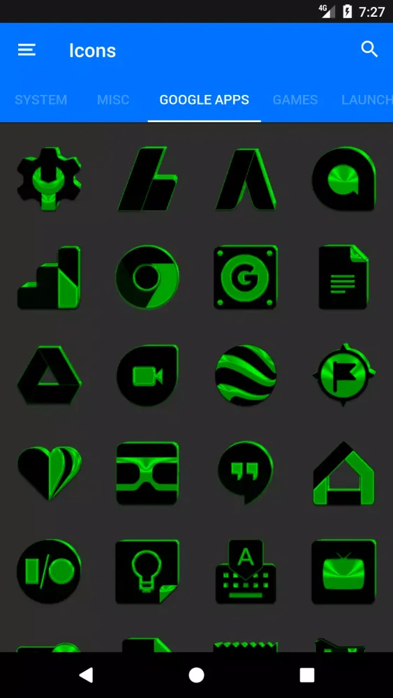 Black and Green Icon Pack Screenshots
