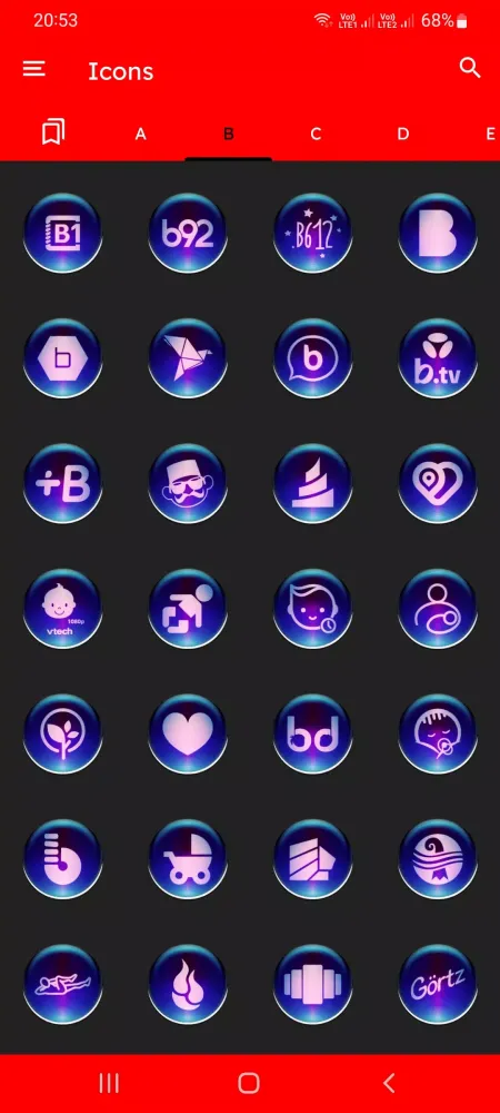 Zrzuty ekranu Black Pixl Glass Icon Pack