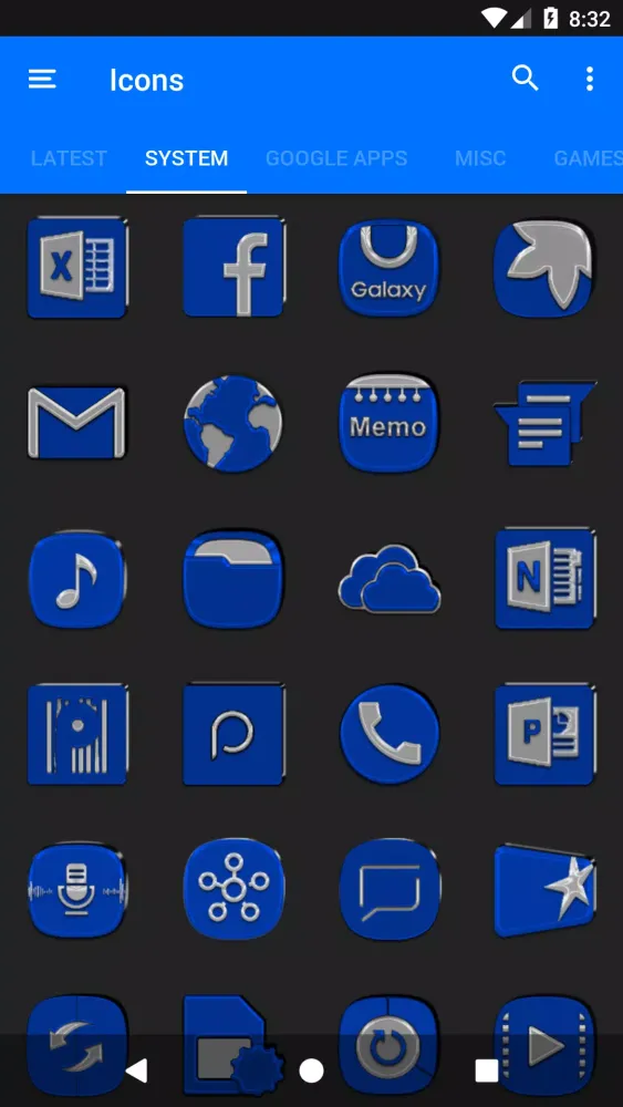 صور Blue Icon Pack