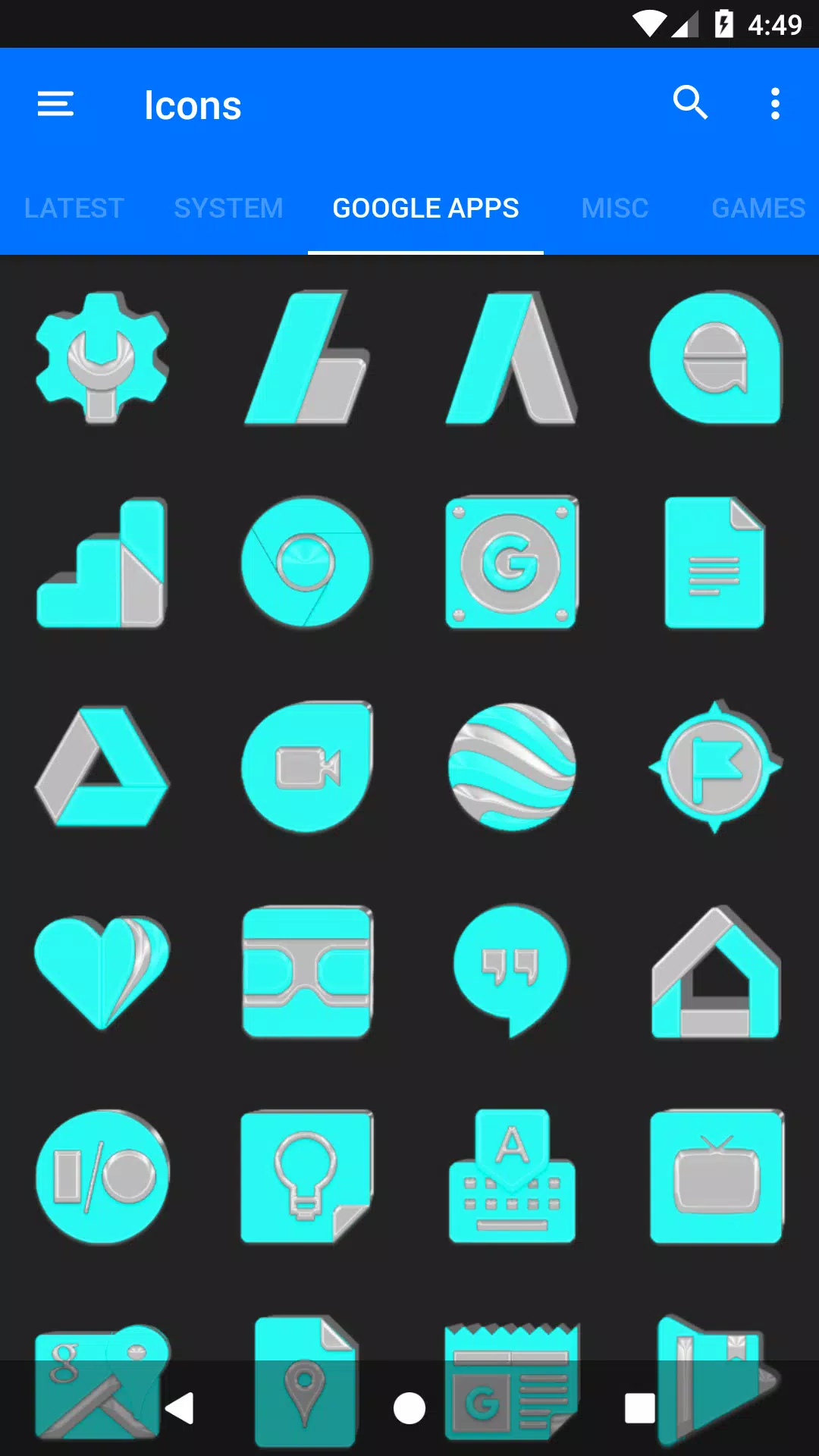 Bright Cyan Screenshots