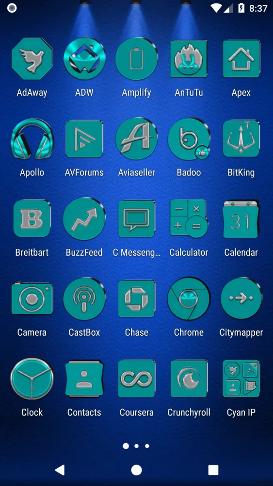 Cyan Icon Pack Ekran Görüntüleri