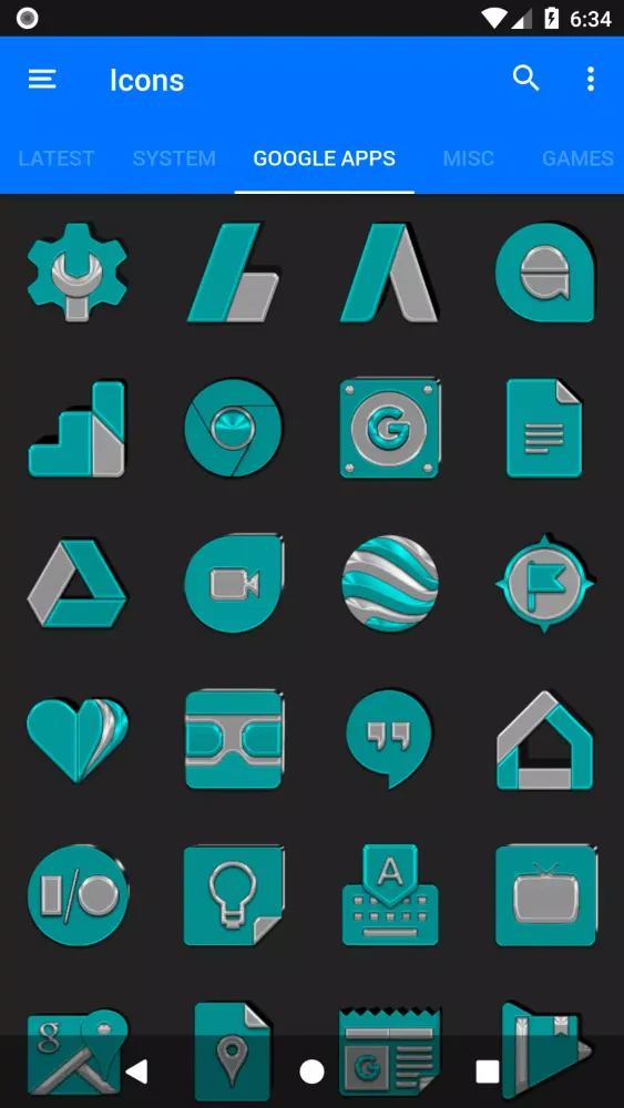 Cyan Icon Pack Ekran Görüntüleri