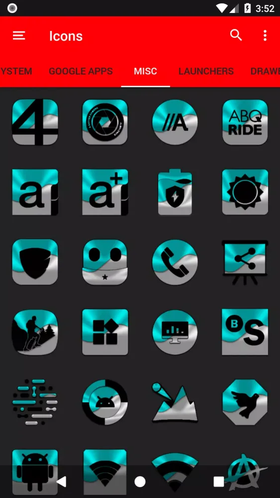 Half Light Cyan Icon Pack Screenshots