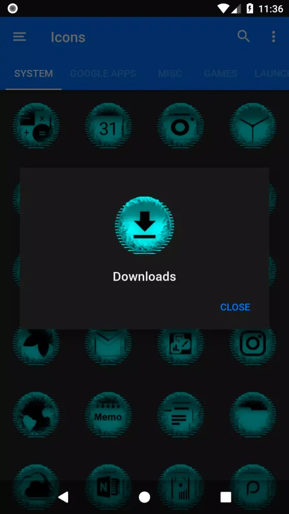 Cyan Icon Pack Style 5 Screenshots