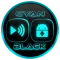 Flat Black and Cyan Icon Pack