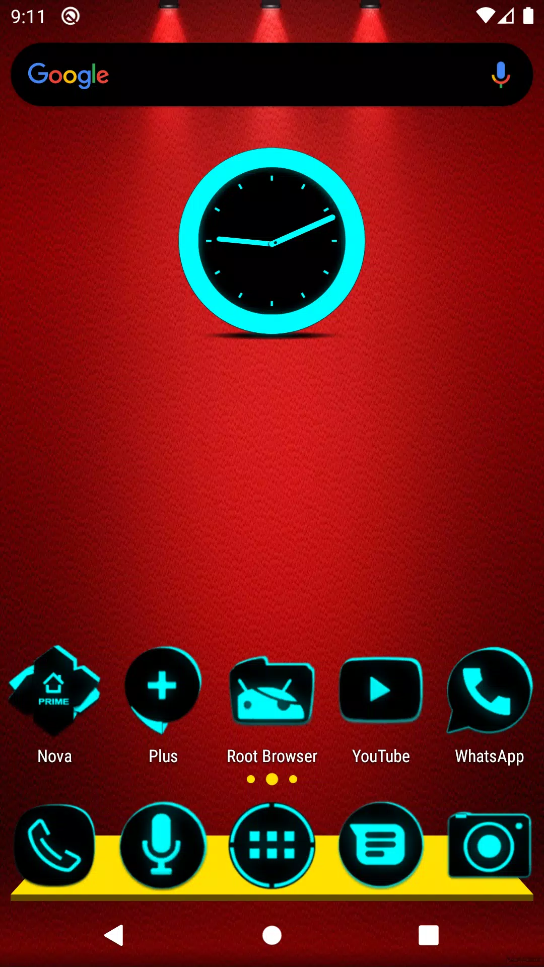 Flat Black and Cyan Icon Pack Screenshots