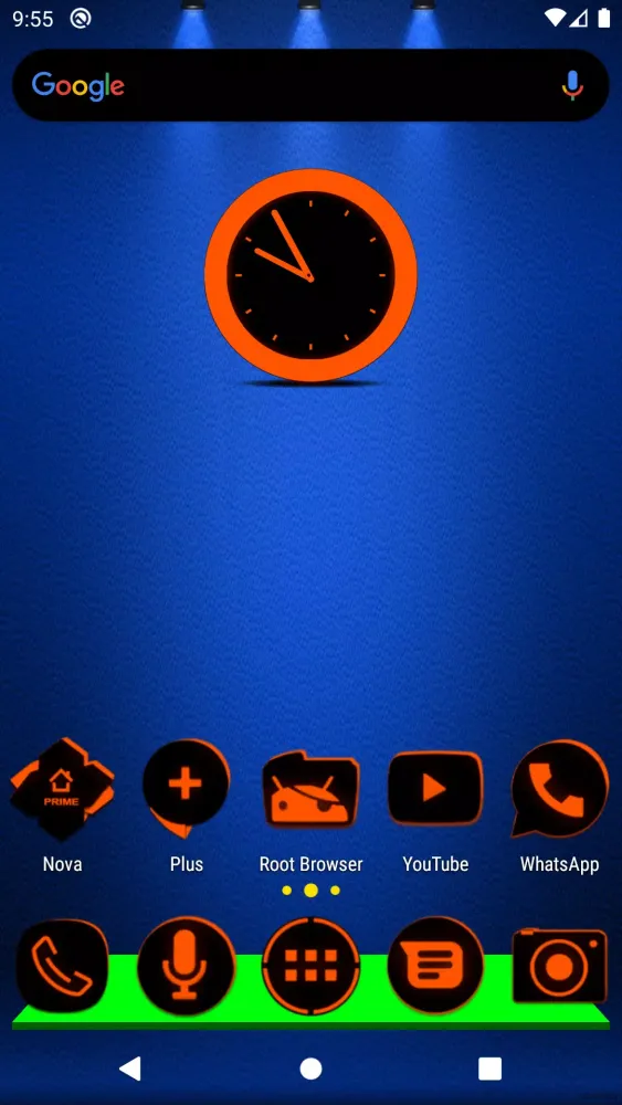 Tangkapan skrin Flat Black and Orange IconPack