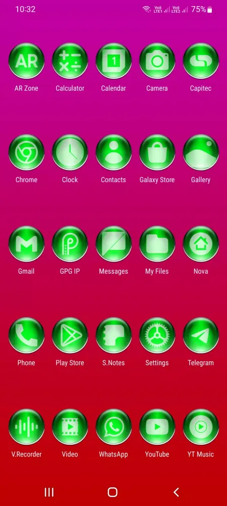Скриншоты Green Pixl Glass Icon Pack