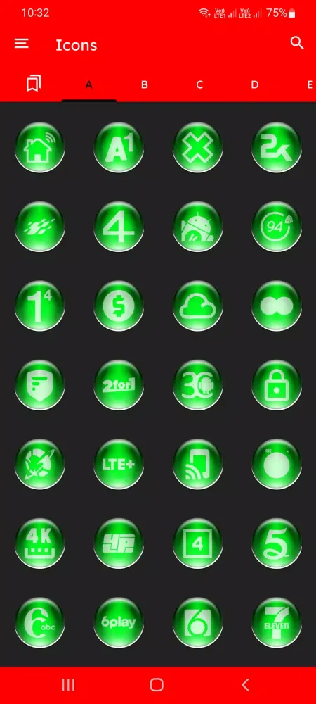 Скриншоты Green Pixl Glass Icon Pack