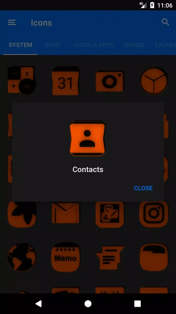 Orange and Black Icon Pack應用截圖