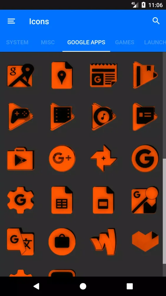 Orange and Black Icon Pack應用截圖