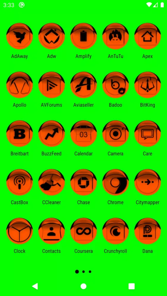 Capturas de tela do Orange Icon Pack Style 1