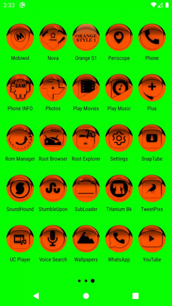 Capturas de tela do Orange Icon Pack Style 1