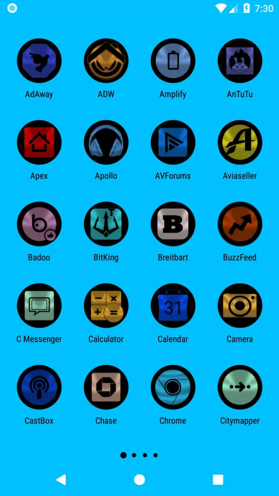 Скриншоты Oreo Icon Pack