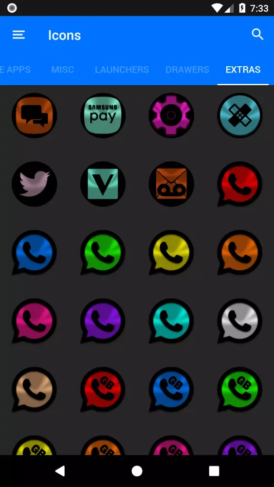 Скриншоты Oreo Icon Pack