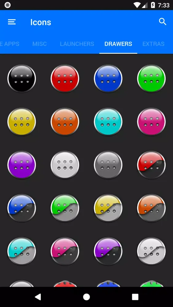 Скриншоты Oreo Icon Pack