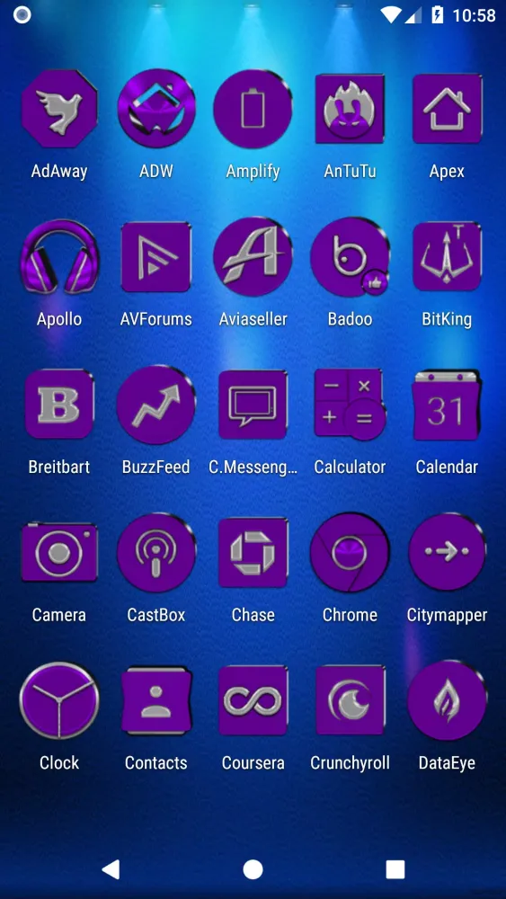 Captures d'écran de Purple Icon Pack