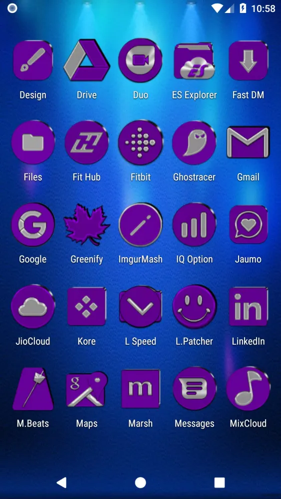 Captures d'écran de Purple Icon Pack
