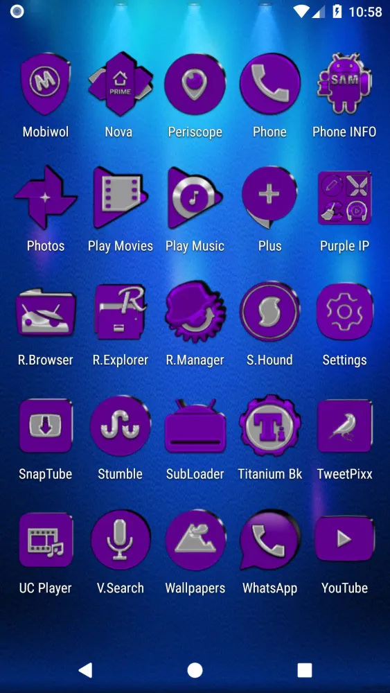 Captures d'écran de Purple Icon Pack