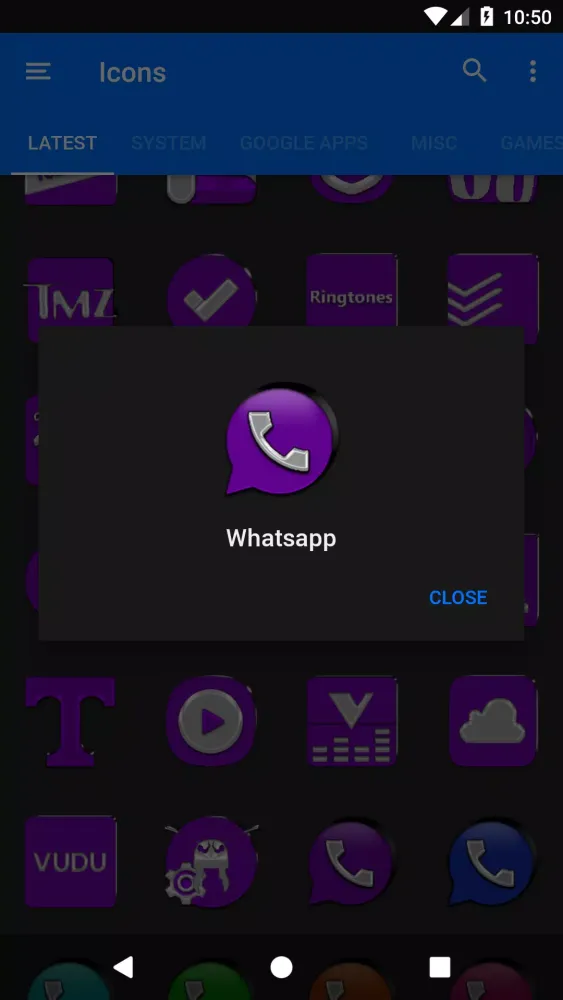 Captures d'écran de Purple Icon Pack