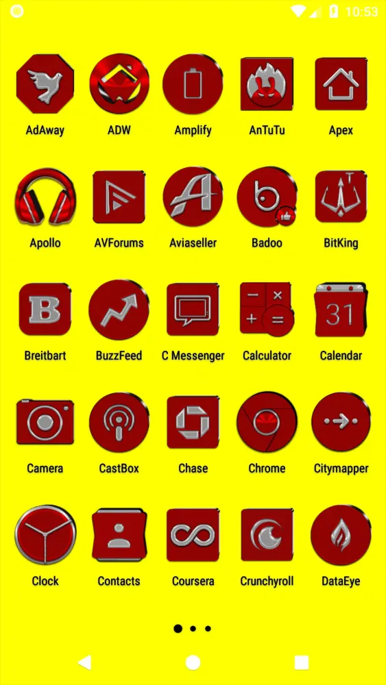 ภาพหน้าจอของ Red Icon Pack
