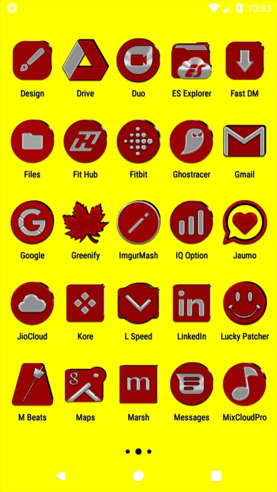 ภาพหน้าจอของ Red Icon Pack