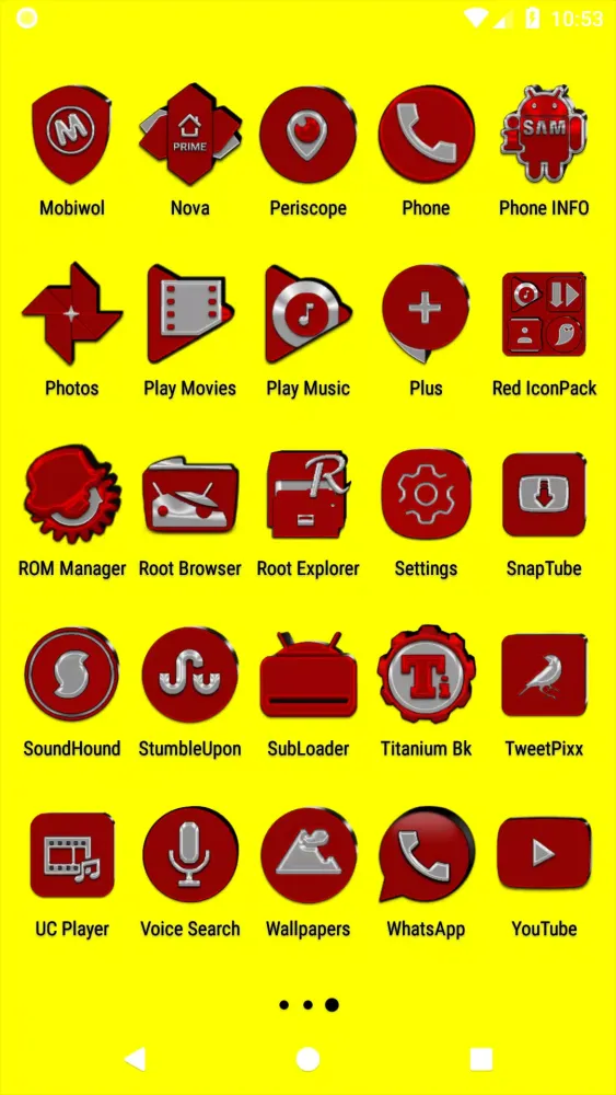 ภาพหน้าจอของ Red Icon Pack