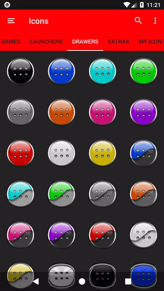 ภาพหน้าจอของ Red Icon Pack