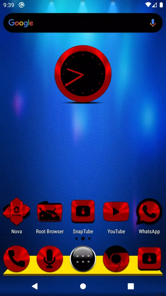 ภาพหน้าจอของ Red and Black Icon Pack