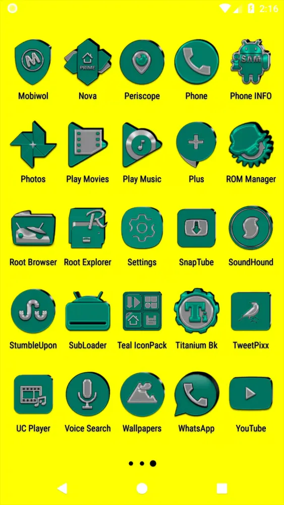 Скриншоты Teal Icon Pack