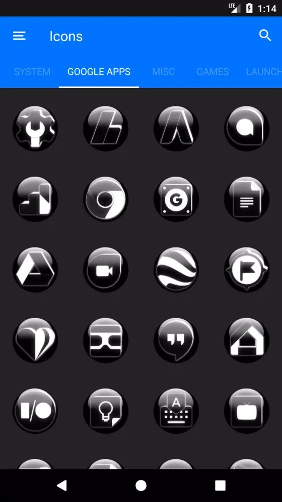 Screenshot di White Glass Orb Icon Pack
