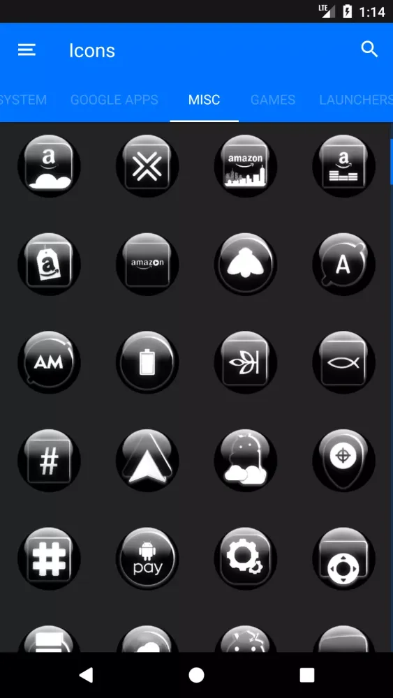 Screenshot di White Glass Orb Icon Pack