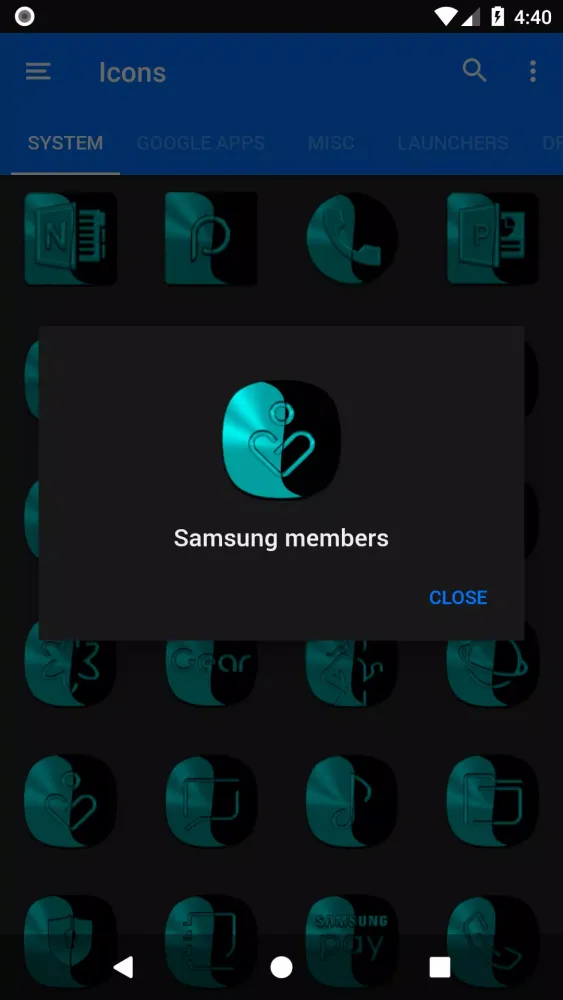 Wicked Cyan Icon Pack Screenshots