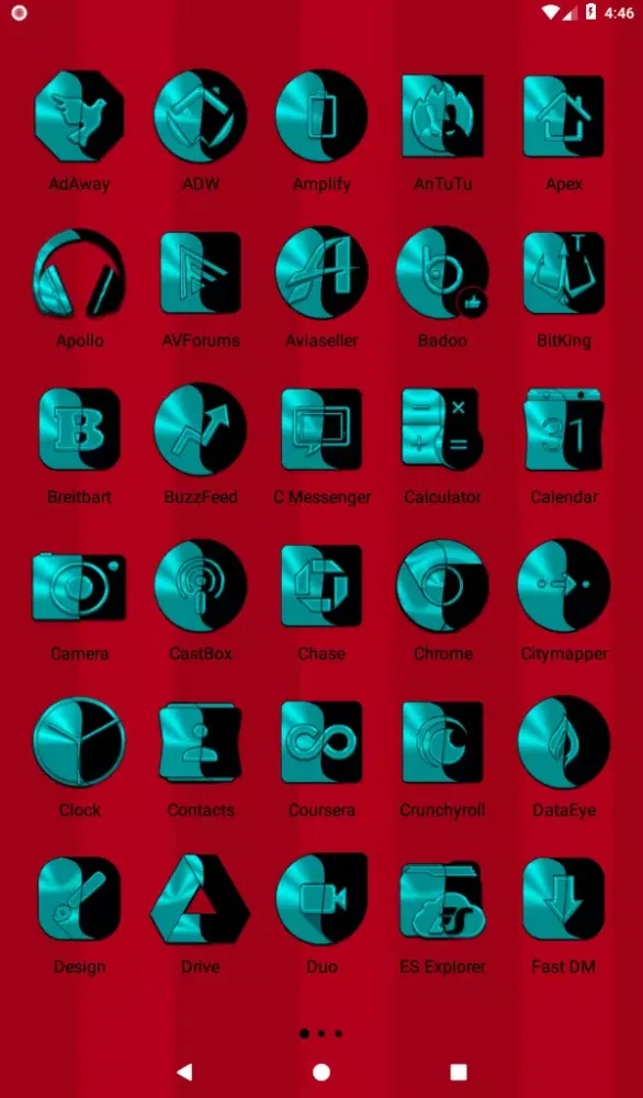 Wicked Cyan Icon Pack Screenshots