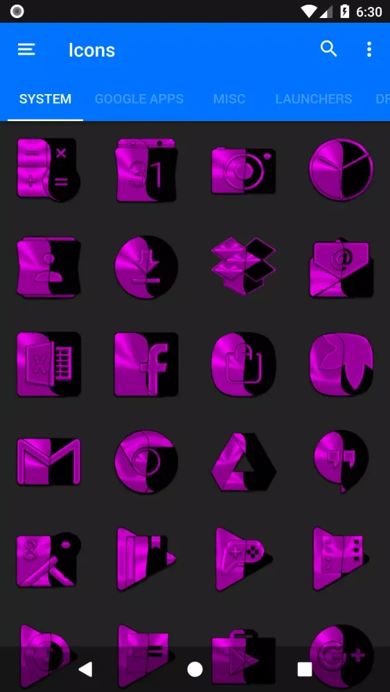 Wicked Magenta Icon Pack سکرین شاٹس