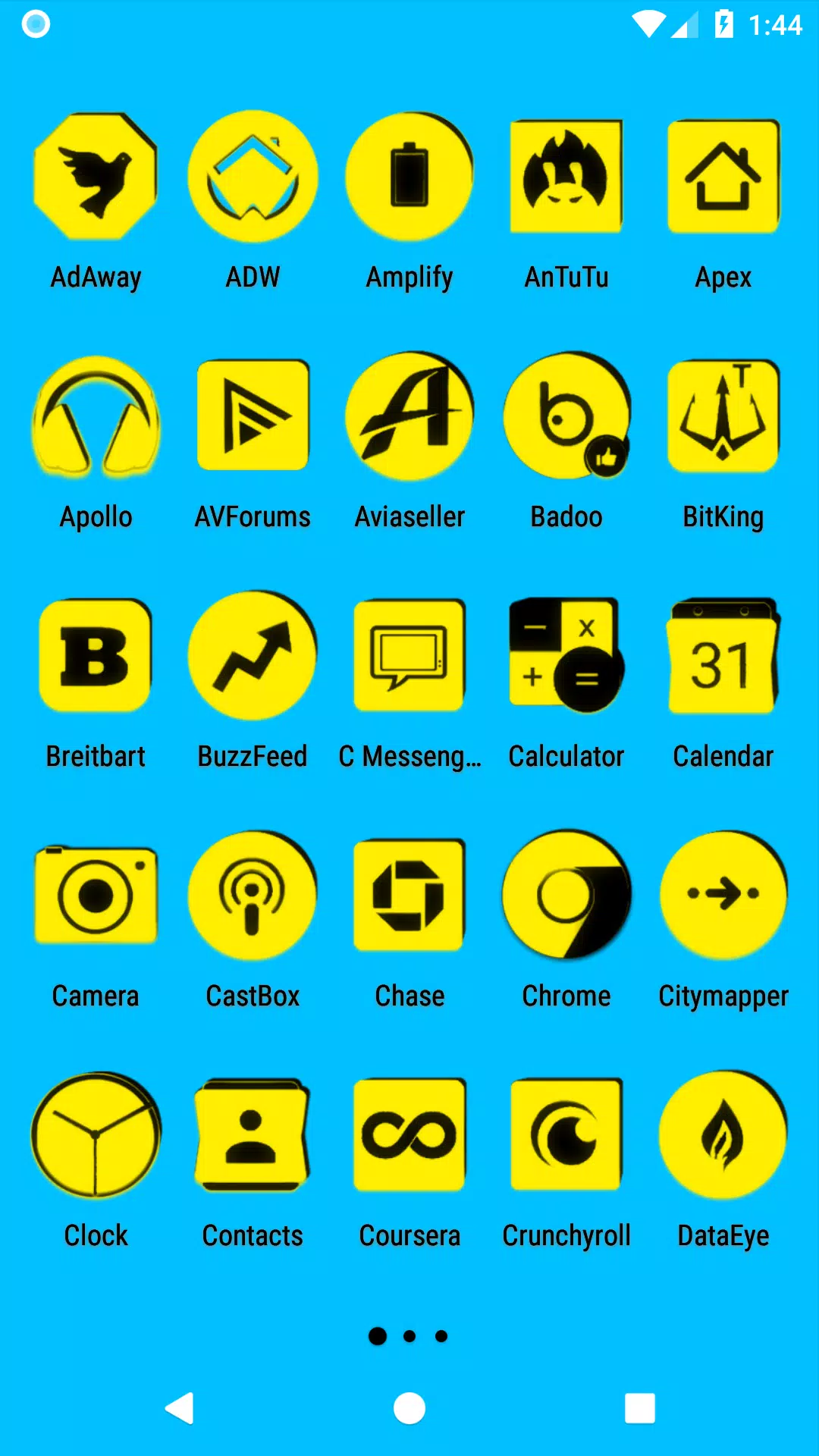 Yellow and Black Icon Pack Screenshots
