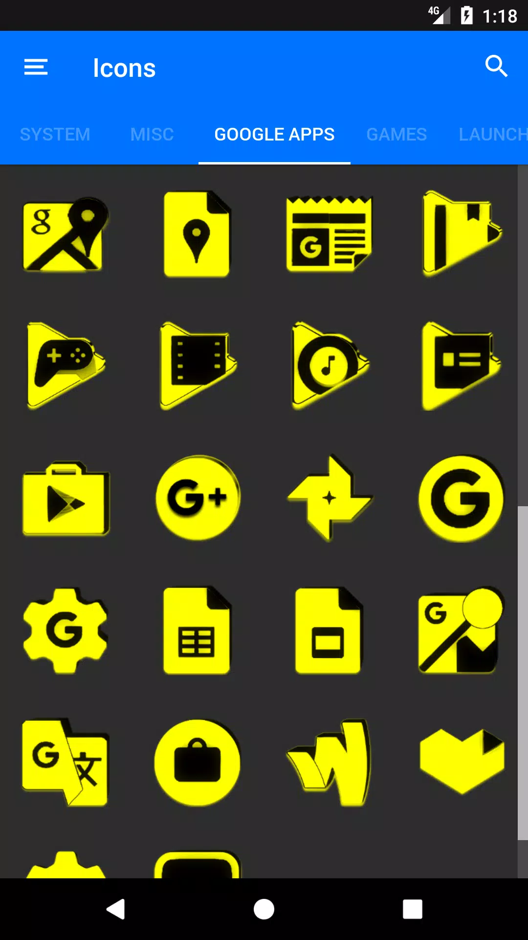 Yellow and Black Icon Pack Screenshots