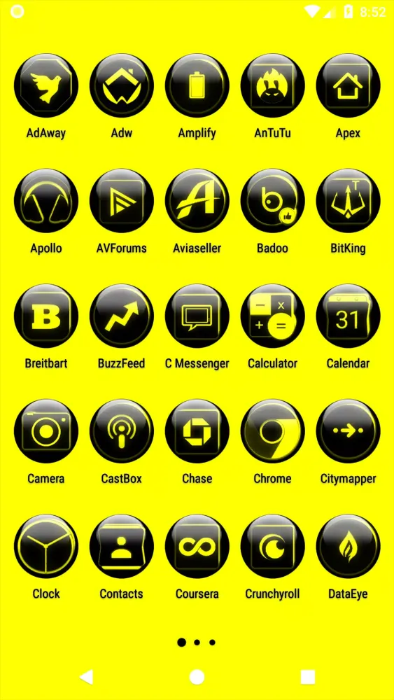 Tangkapan skrin Yellow Glass Orb Icon Pack