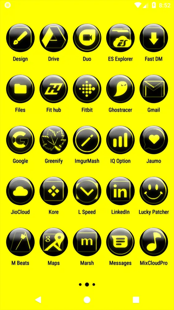 Tangkapan skrin Yellow Glass Orb Icon Pack