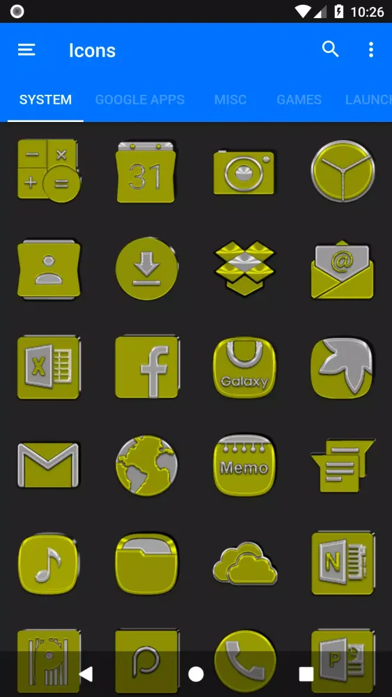 Screenshot di Yellow Icon Pack