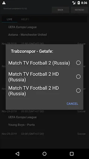 Sport Schedule Screenshots